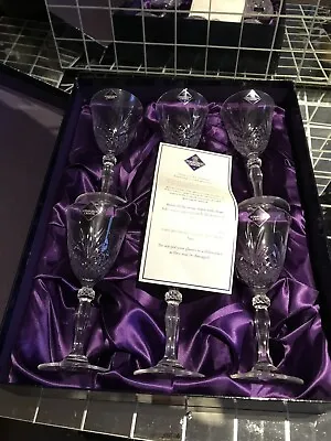Buy Set Of 6 Edinburgh Crystal Wine Glasses Boxed Never Used • 40£