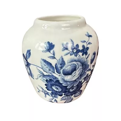 Buy Southfields Miniature Vase White Blue Floral Fine Bone China 7cm Tall • 9.99£