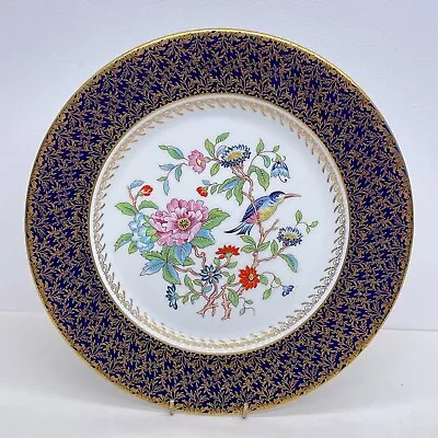 Buy Vintage Aynsley Pembroke Bone China Decorative Plate Blue Gold Gilt 27cm :p1 • 15.99£