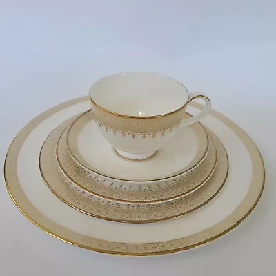 Buy Royal Doulton Piper Gold Full Set For One Person (5) 4 Plates+ Tea Cup New/ Tag • 61.67£