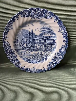 Buy Heritage Hall Staffordshire Spanish American Hacienda Blue White 15.5cm Plate  • 7.99£
