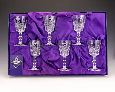 Buy Edinburgh Crystal - Boxed Set Of 6 - Cut Glass Wine Drinking Glasses • 39.99£