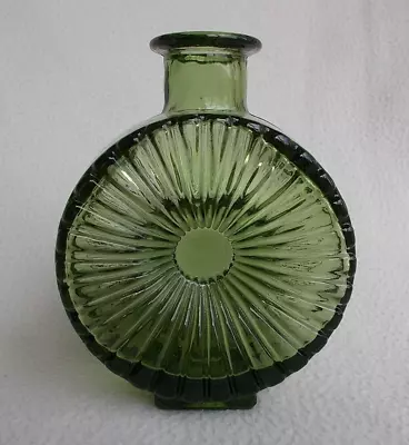 Buy Vintage Riihimaki Green Aurinkopullo Art Glass Vase By Helena Tynell Finland • 82£