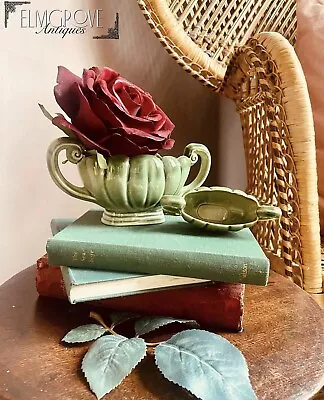 Buy Vintage Retro Mini Wade Green Trophy Posy Vase Ornaments • 5£
