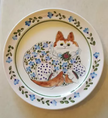 Buy Vintage, Large  CINQUE PORTS POTTERY - JOAN DE BETHEL - Porcelain Cat Plate • 95£