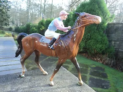 Buy Vintage Beswick Original Racehorse And Jockey/horse Shoe Motif(1 Of 1 - Unique). • 1,499.99£