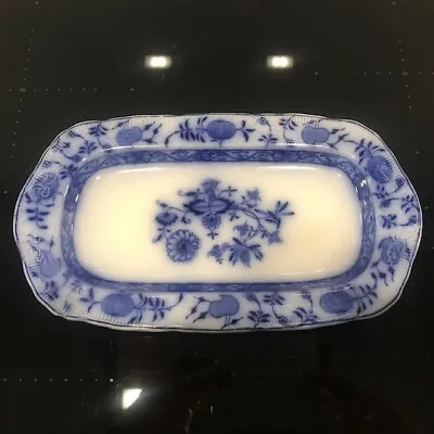 Buy Vintage Holland Johnston Bros. Blue & White China Oval Plate-Platter - England • 20£