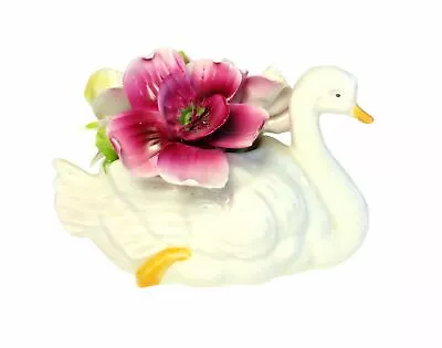 Buy Thorley Staffordshire England White Swan W Rose Floral Art Pottery Bone China • 14.36£