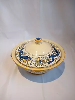 Buy  Minton Blue And Yellow  Dragon Lidded, Footed Vegetable Tureen Serving Dish • 12.99£