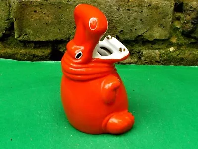 Buy USSR Russian 1960's Pen-Pensil Holder Porcelain Orange Hippo, Verbilki Workshop • 50£