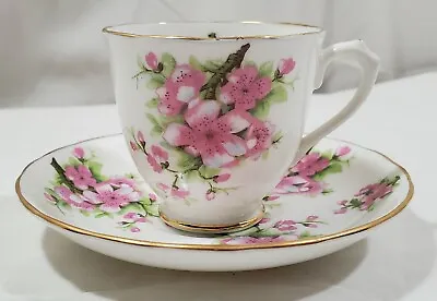 Buy New Chelsea Staffs Fine Bone China Demitasse Cup & Saucer- Pink Blossoms • 24£