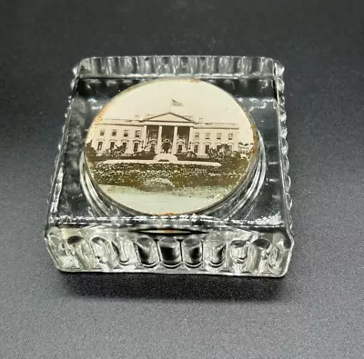 Buy White House Commemorative Glass Paperweight Early 1900's • 14.23£