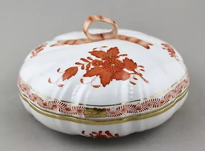 Buy Herend Porcelain Chinese Bouquet Apponyi Rust Aog 16.5cm/6½” Dish & Cover 6026  • 150£