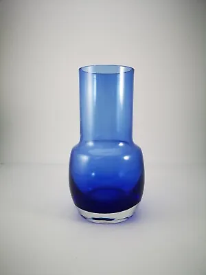 Buy Vintage Riihimaki Blue Glass Vase Design Number 1483 18cm • 20£