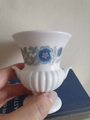 Buy Wedgewood Small Bone China Vase Blue And White Flowers Floral Vintage • 1.99£