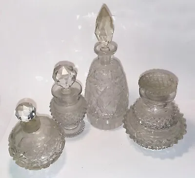 Buy Vintage Collection Eight Miniature Quality Cut Glass Crystal Bottles • 19.99£