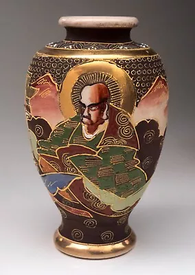 Buy Japanese Satsuma Gilded Vase, Mid 20th Century  6  Slip Decoration Ceramic • 85£