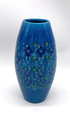 Buy Bitossi Aldo Londi Spagnolo Design Rimini Blue Vase Mid-century Italy F13 • 99£