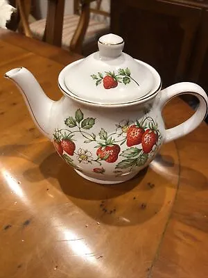 Buy Vintage Small Sadler Red Strawberry Teapot, 1980 S • 5£