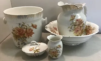 Buy Antique Royal Vitreous Porcelain John Maddock & Sons Chamber Bath Set 1870’s  • 264.14£
