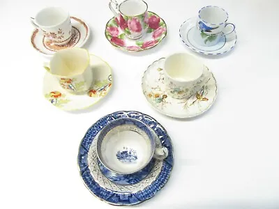 Buy ANTIQUE DEMITASSE Cups & Saucers- 7 Unique Sets To Choose From. • 12£