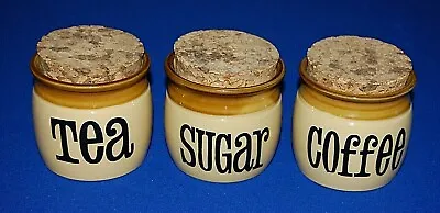 Buy  TG Green Granville Tea, Coffee & Sugar Storage Jars Original Cork Lids Set A.  • 22.99£