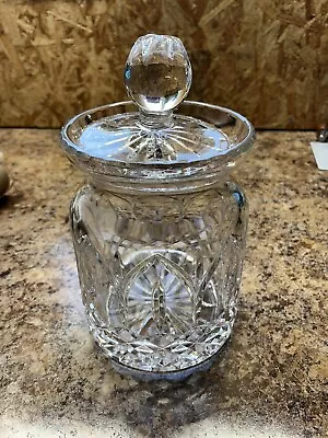 Buy Crystal Glass Biscuit Jar 7”, Unknown Brand, Used • 18.25£