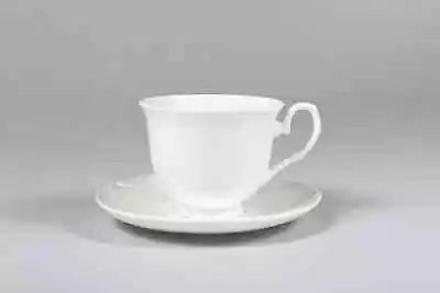 Buy White Bone China Traditional Tea Cups And Saucers Set Of 4 New Cup & Saucer • 34.99£