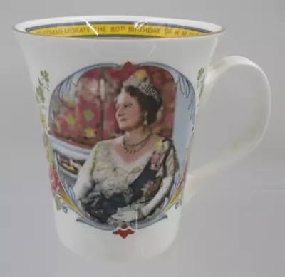 Buy Crown Staffordshire Fine Bone China Cup The Queen Mother's 80th Birthday 1980 • 5£
