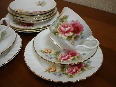 Buy Royal Stafford Vintage 12 Piece Floral Roses  Tea Set - • 17.50£