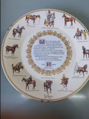 Buy Aynsley The Horse Plate 1976 With Poem By Ronald Duncan Fine Bone China • 12.99£
