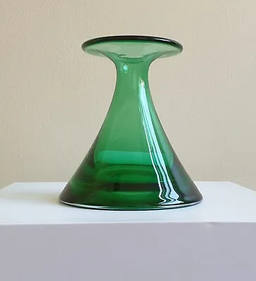 Buy Rare 1950's Seguso Murano Art Glass Green Sommerso Cone Vase Mid-Century VGC • 300£