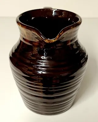 Buy Brown Glazed Pottery Pitcher Jug P&K Crafts England • 22.80£