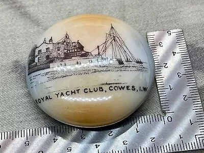 Buy Original Crested China Ware Royal Yacht Club Button - COWES - Isle Of Wight • 3£