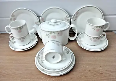 Buy Royal Doulton Twilight Rose Part Tea Service 5 Trios + Teapot 16 Pieces • 15.99£