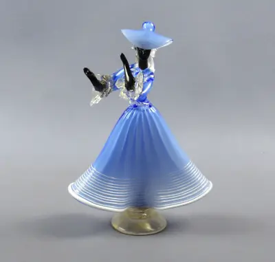 Buy Sculpture Lady Glass Murano Statue Woman Decorative Object Vintage Years ‘70 • 161.72£