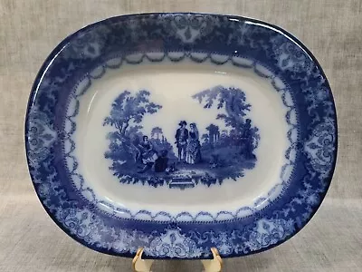 Buy Antique Doulton Burslem Watteau Flow Blue Serving Platter #245 • 29.99£