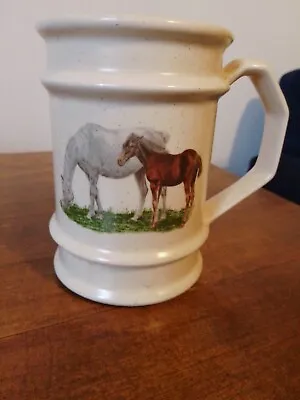 Buy Vintage Gorgeous Holkham Pottery England Mug Horse Mare Foal • 5.75£