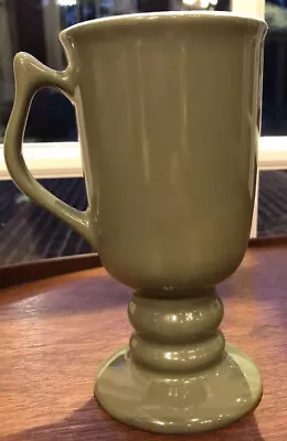 Buy Vintage Hall Footed Pedestal Irish Coffee Tea Mug Cup Green White #1273 USA • 13.22£