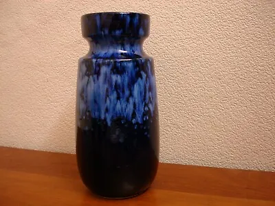 Buy Scheurich West German Pottery Cobatl & Light  Blue Vase -242-22 • 30£
