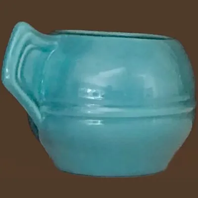 Buy Vintage Metlox “CAL POTTERY” Sugar Bowl Turquoise Blue Art Deco California MINT! • 8.63£