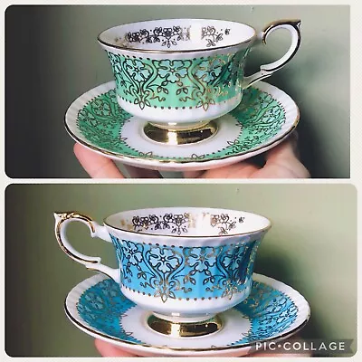 Buy Paragon Tea Cup And Saucer Burghley Vintage China Set Of 2 • 17.45£