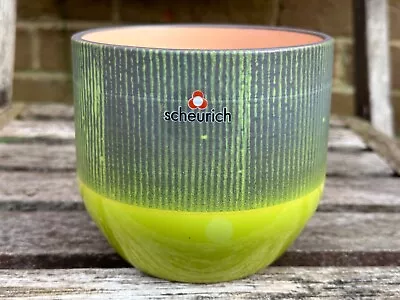 Buy Scheurich Pottery Unusual Lime Green Retro Vase / Plant Pot Interior Decoration • 25£