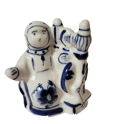 Buy Gzhel Vintage Porcelain Figurine Hand Made In Russia 2.5  Blue White Collectible • 13.27£