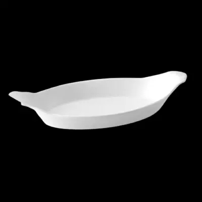 Buy Serving Dish 10″ - Oval Vegetable  - Royal Monaco China - Eared Gratin - White • 8.95£
