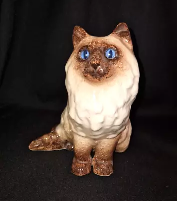 Buy Winstanley Size 4 Pottery Persian Cat Blue Cathedral Glass Eyes New Signed • 60£