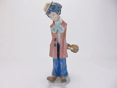 Buy Lladro Nao Figurine 5057 Clown Standing With Violin Spanish Porcelain • 139.99£