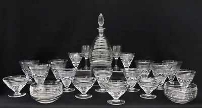 Buy Antique Big Drink And Dessert Set, Crystal, 23 Pieces, France, 20th Century • 168.74£