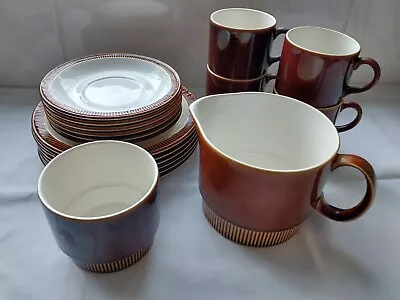 Buy Poole Pottery Chestnut Vintage Tea Set Items - Cups, Saucers, Plates, Jug Etc • 14.99£