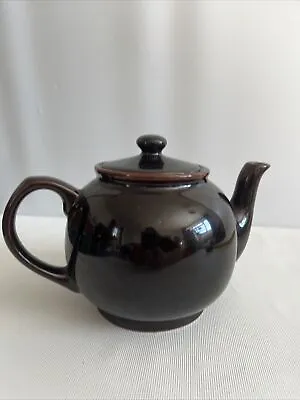 Buy Price Kensington Pottery Dark Brown Lidded Ceramic Teapot - 2 Pint Used • 12.99£